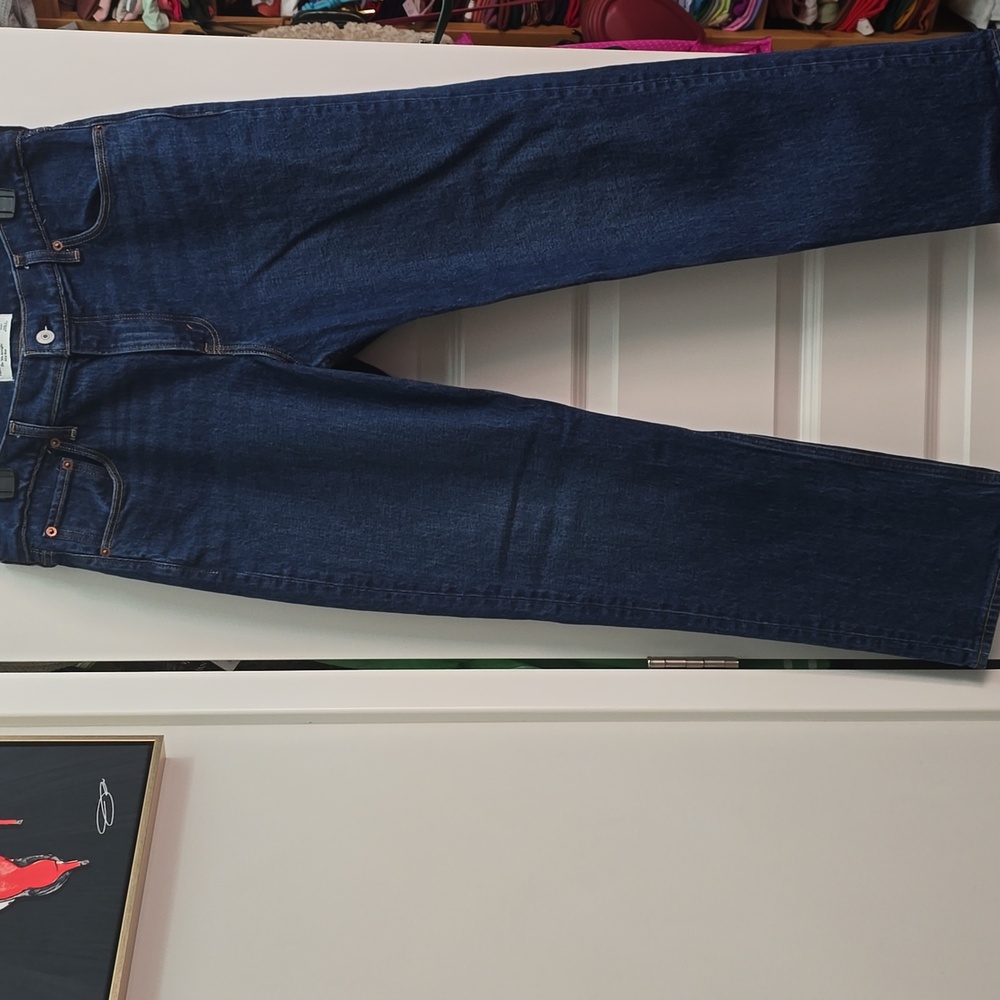 Abercrombie & Fitch Dark Blue Straight Leg Jeans